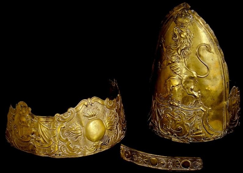 Ornate historical headdress from the Access Heritage image archive